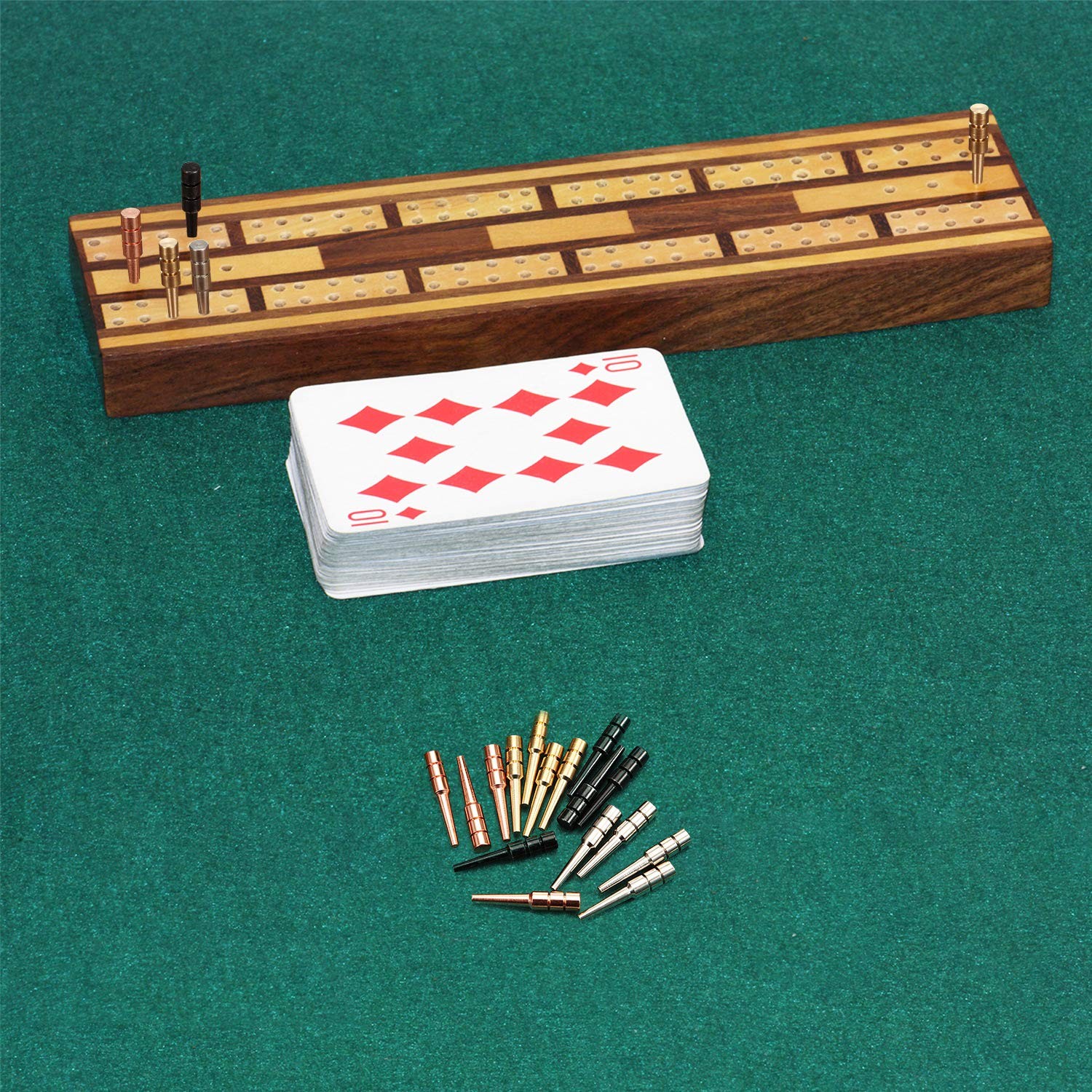 Mudder 32 Pieces Metal Cribbage 1.3 inches x 0.24 x 0.6 cm, Silver