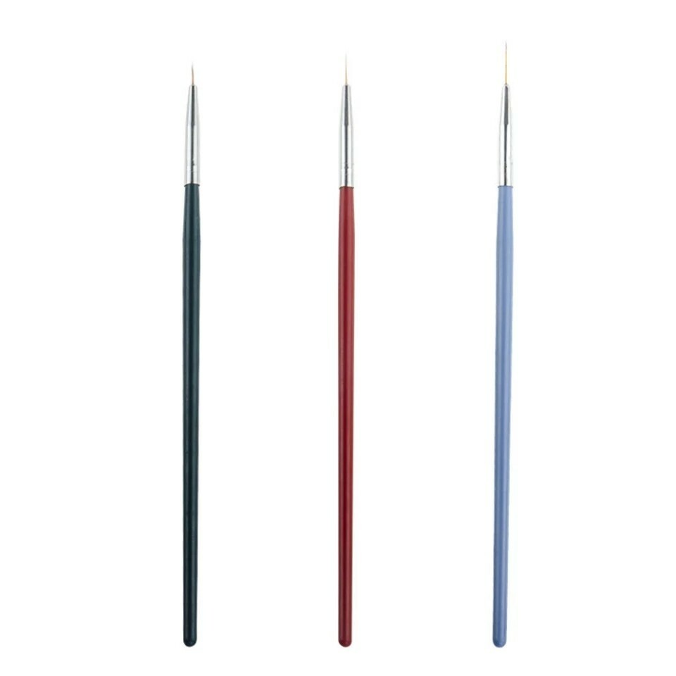 3Pcs/Set DIY Nail Pen UV Nail Gel Brush Drawing Pen Nail Art Tools Nail Painting