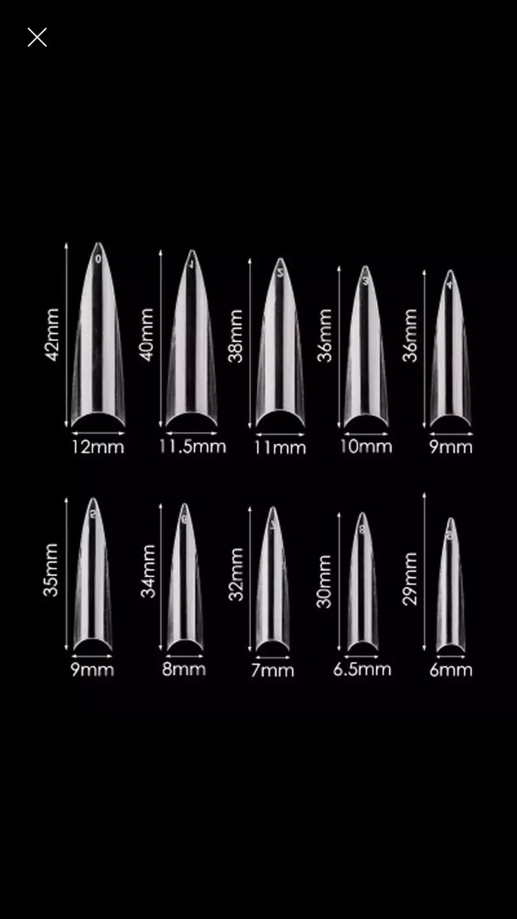 Extra Long Point Stiletto False Nail Tips/Easy coffin nail tips