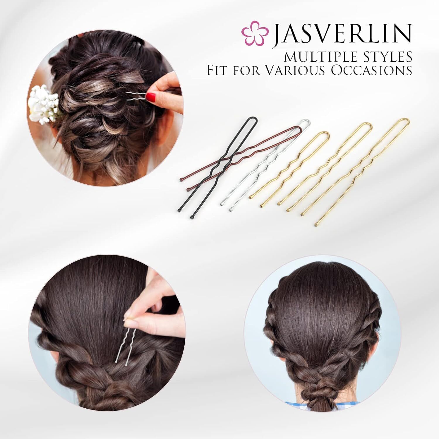 U Shaped Hair Pin U Bobby Pins Silver Bun pins 1 Count (Pack of 150),