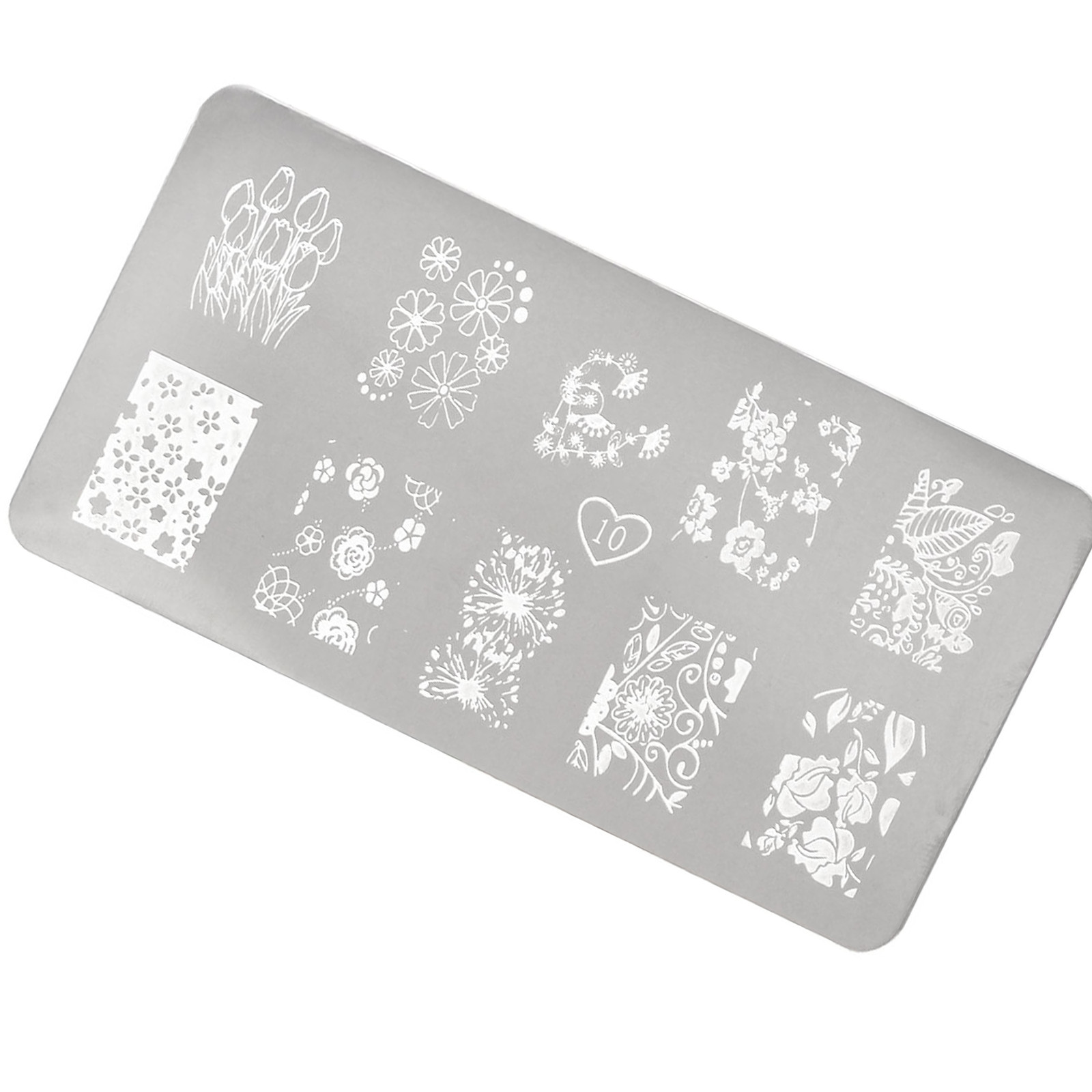 Fingernails Flower Printed Stencil Template Painted Plate Gel Nails Tool 1 Sheet