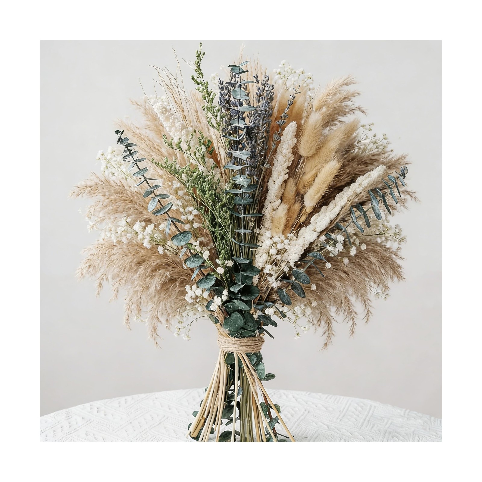80 Pcs Green DIY Dried Floral Arrangement Kit – 17″ Natural Eucalyptus, Laven…