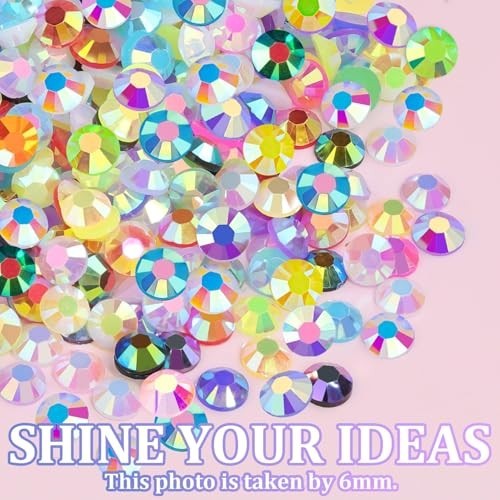 40,000 Pcs Multicolor Jelly Rhinestones & 3 Pcs B7000 Glue for Crafting & Nail A