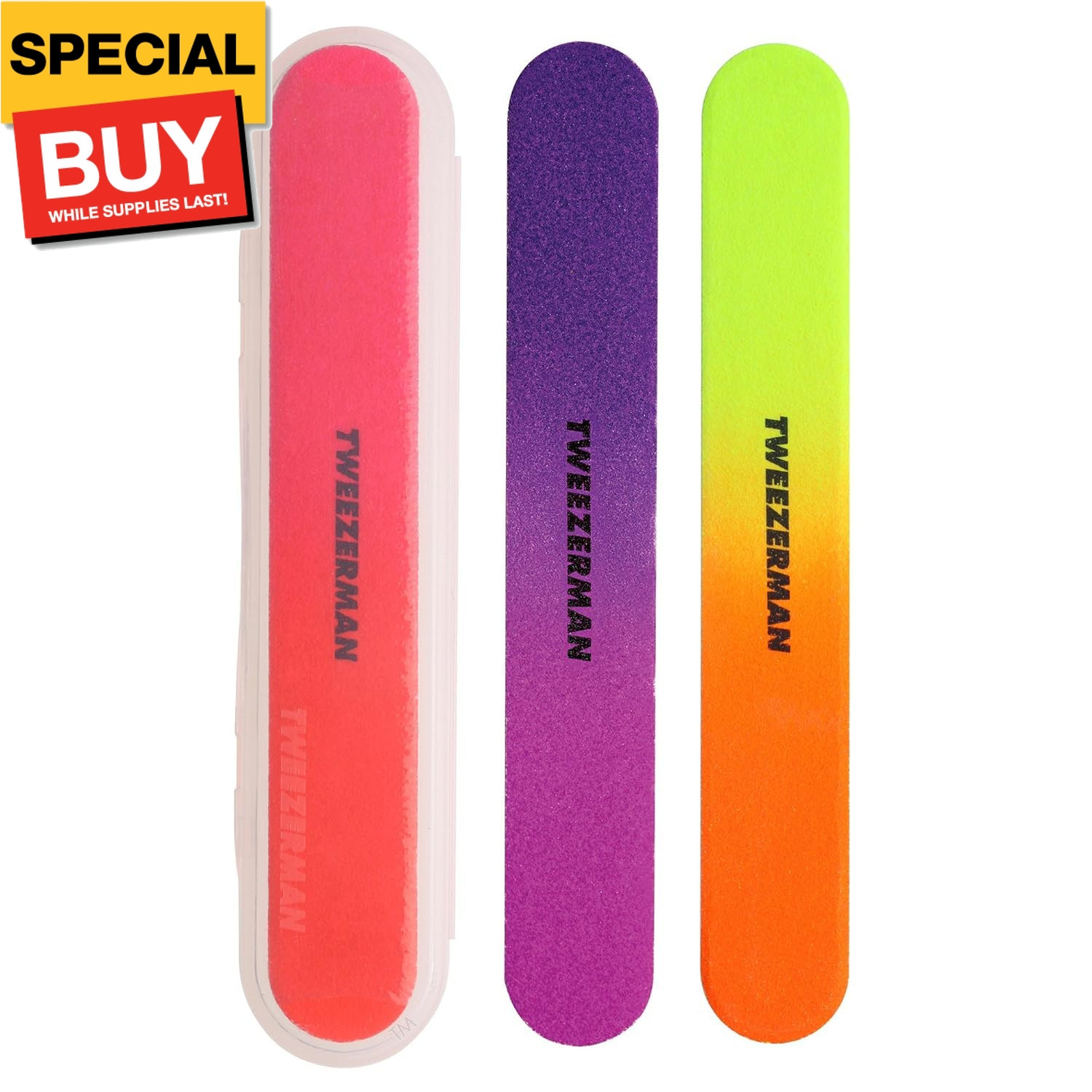 Neon Hot Nail Filemates Model No. 3466-R, 3 Count