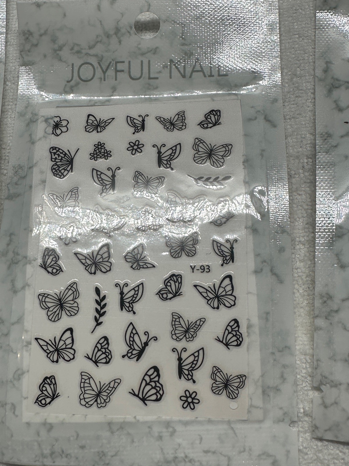 Lot of 6 Joyful Nail Butterfly Nail Stickers Mixed Designs Art Decal New In Pack