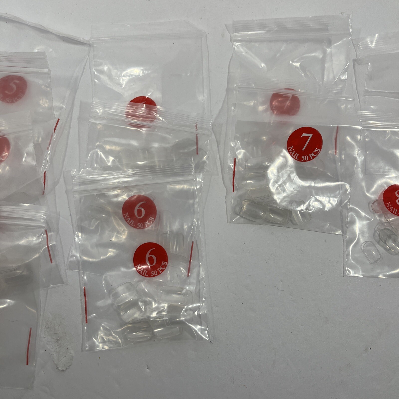 Nail Salon Nails 0-9 Clear