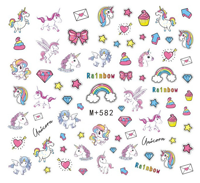 STAR RAINBOW ART KIDS FAKE NAIL STICKERS FOR GIRLS DECALS KITS TRANSFERS SET