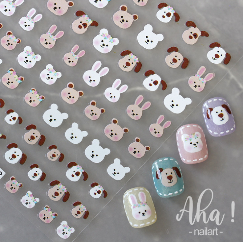 3D Nail Art Stickers Rabbit Bunny Carrot Series Decals Self Adhesive NH20