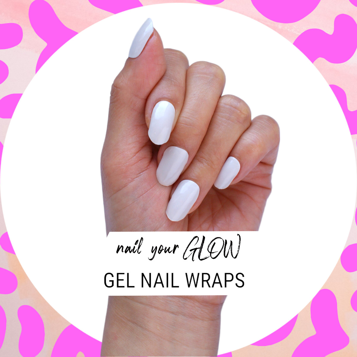 20 Gel Nail Wrap Stickers, Shimmer Sparkly, Semi Cured UV/LED, Nail Art Design