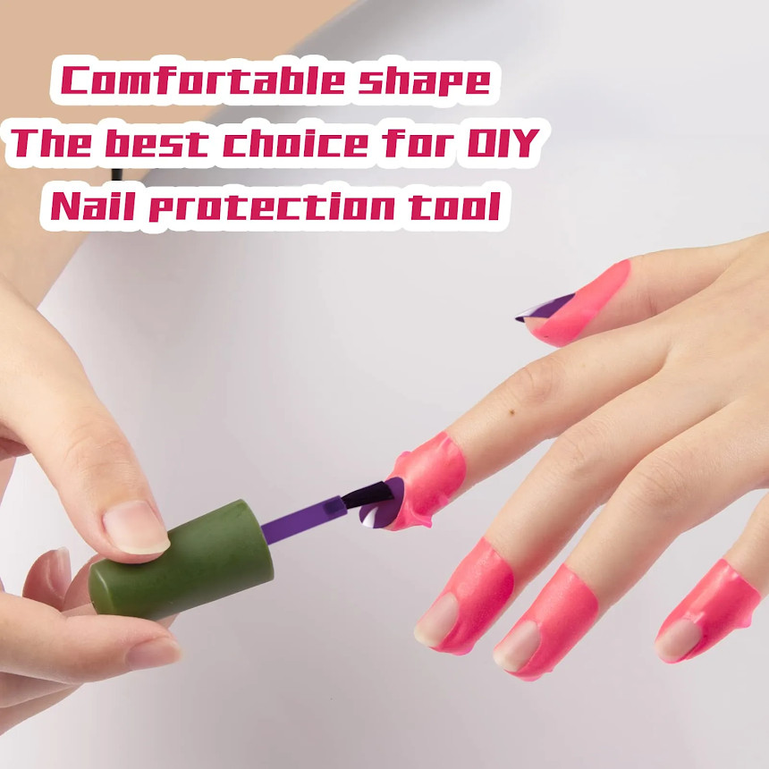 Nail Protector Peel Off Tape Pink, 1sheet Per