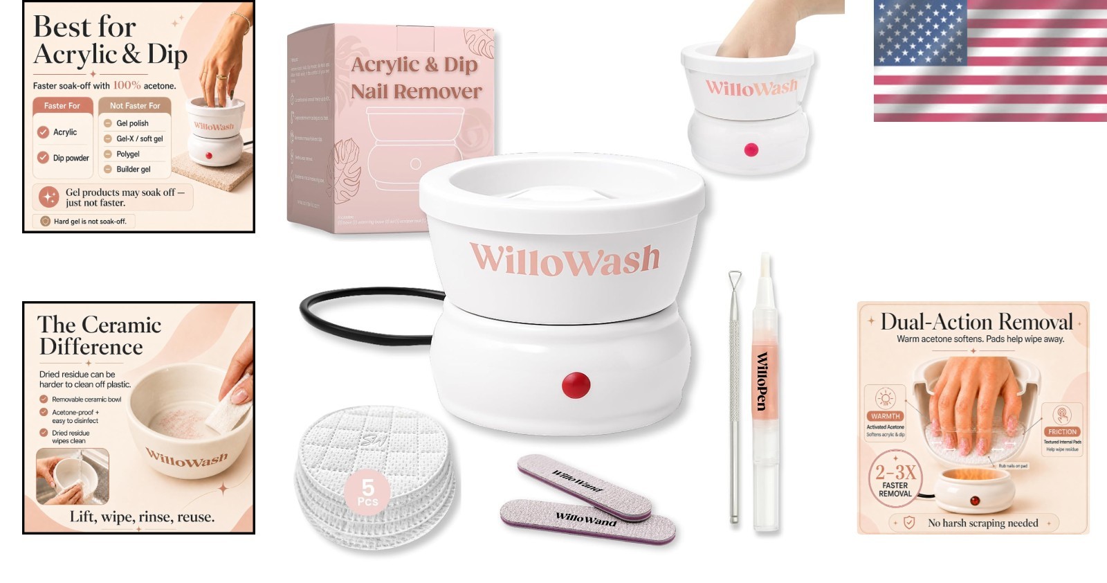 Electric Acetone Nail Remover Bowl for Acrylic Nails