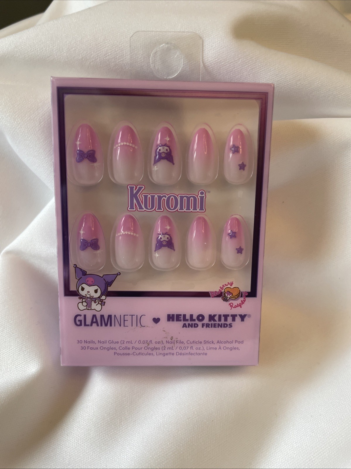 Glamnetic Kuromi Hello Kitty Almond Press-On Nails Full Set Including glue