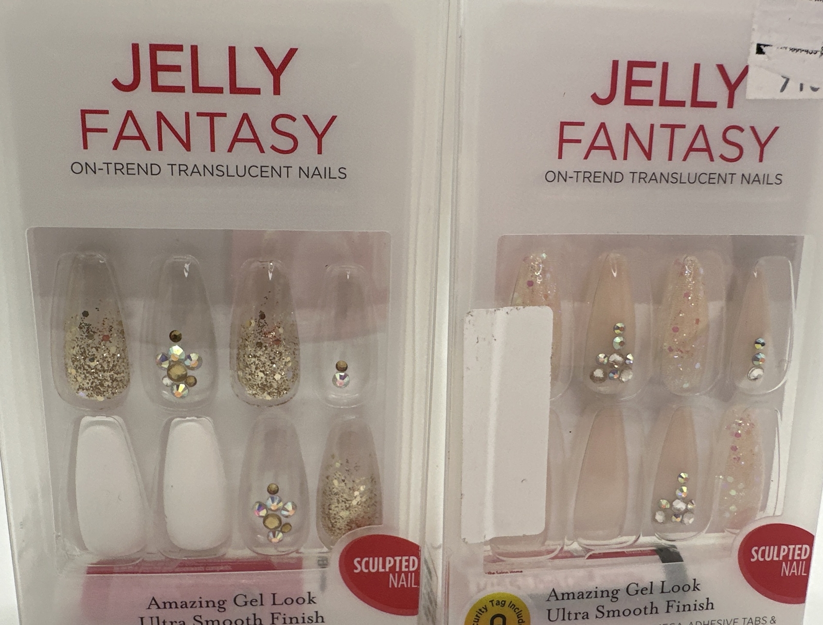2) KISS Jelly Fantasy Long Nails Jelly Pop Translucent 🌸NEW🌸 Nails with Glue