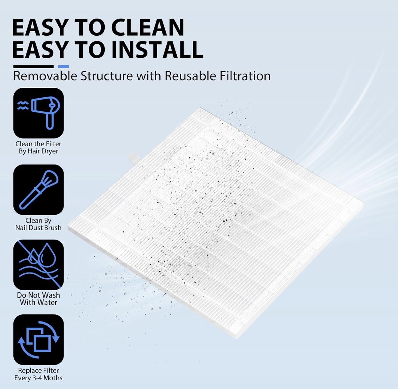 Nail Dust Collector Black Diamond HEPA Powerful Suction Salon Vacuum Bling