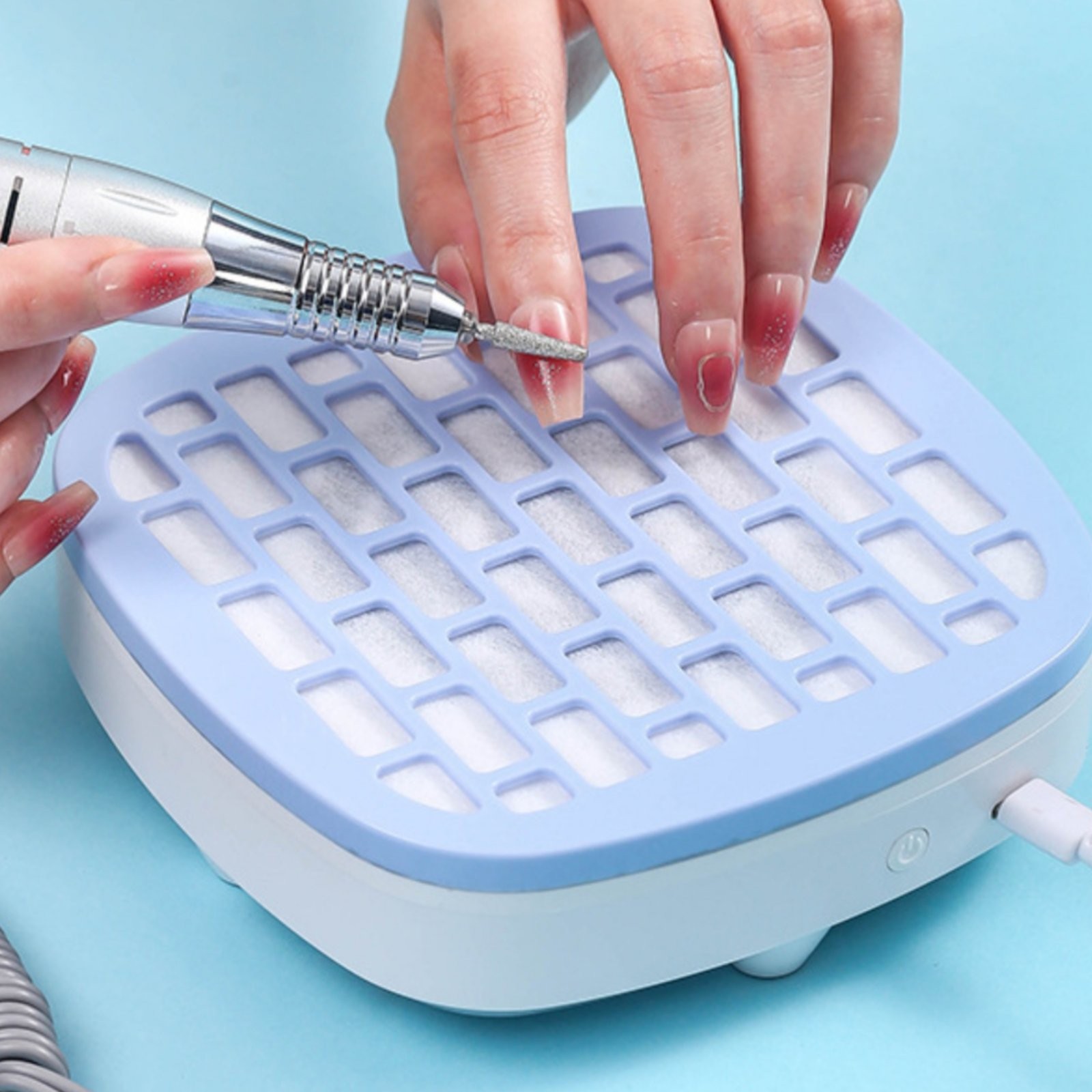 Nail Dust Collector High Suction Power Manicure Tool Portable for Manicurists