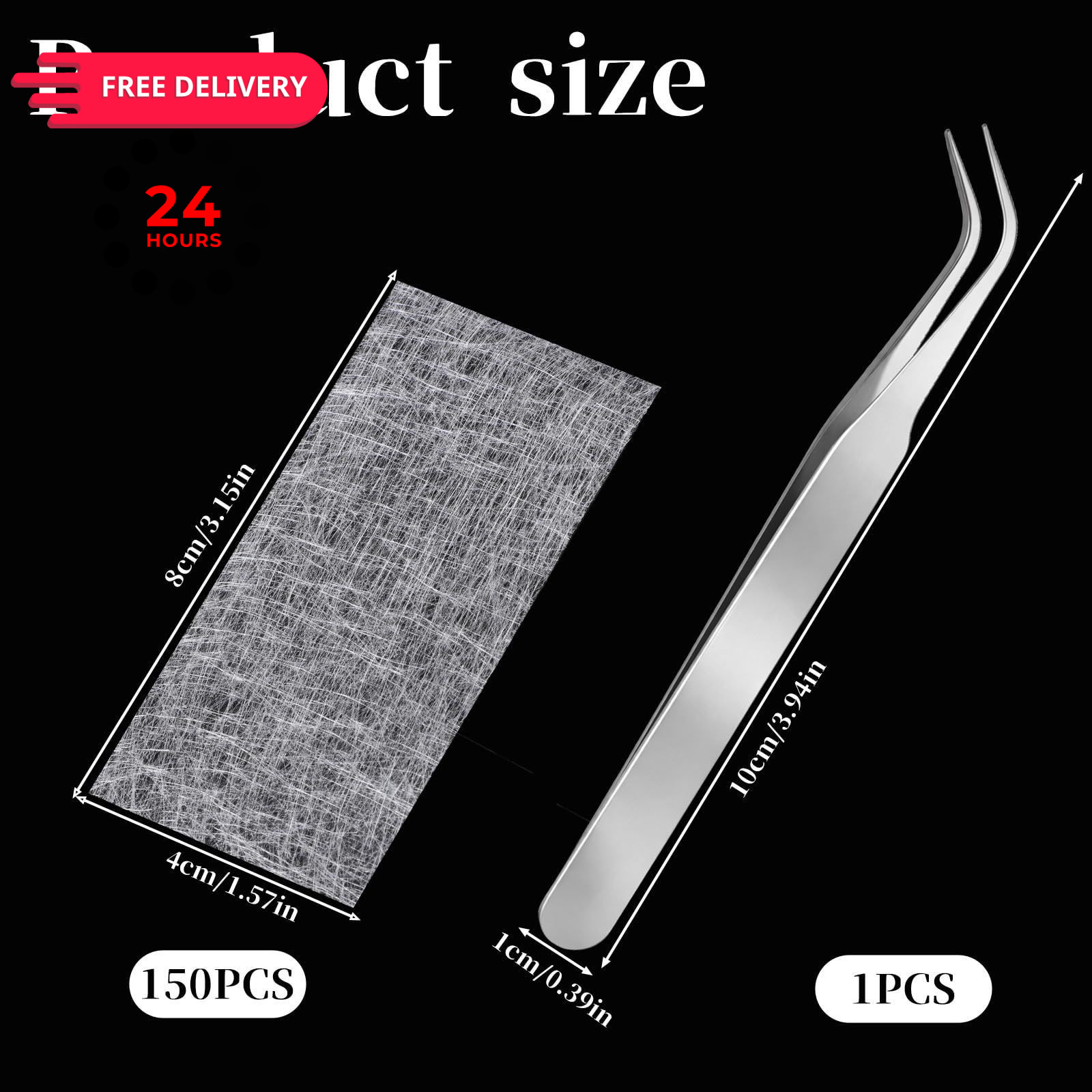 YBEATY 151 PCS Silk Nail Extension Wrap Kit 3.15 × 1.57 × 0.04 Inch, White