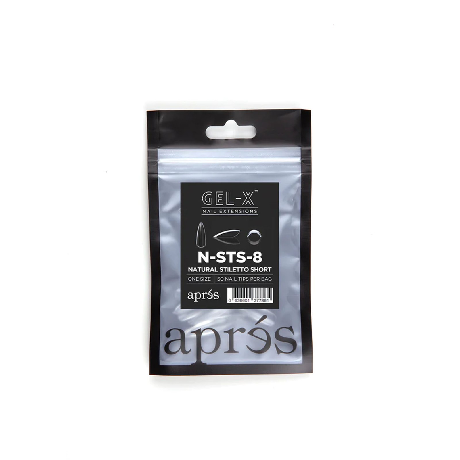 Apres Individual Tips – Natural Stiletto Short #8