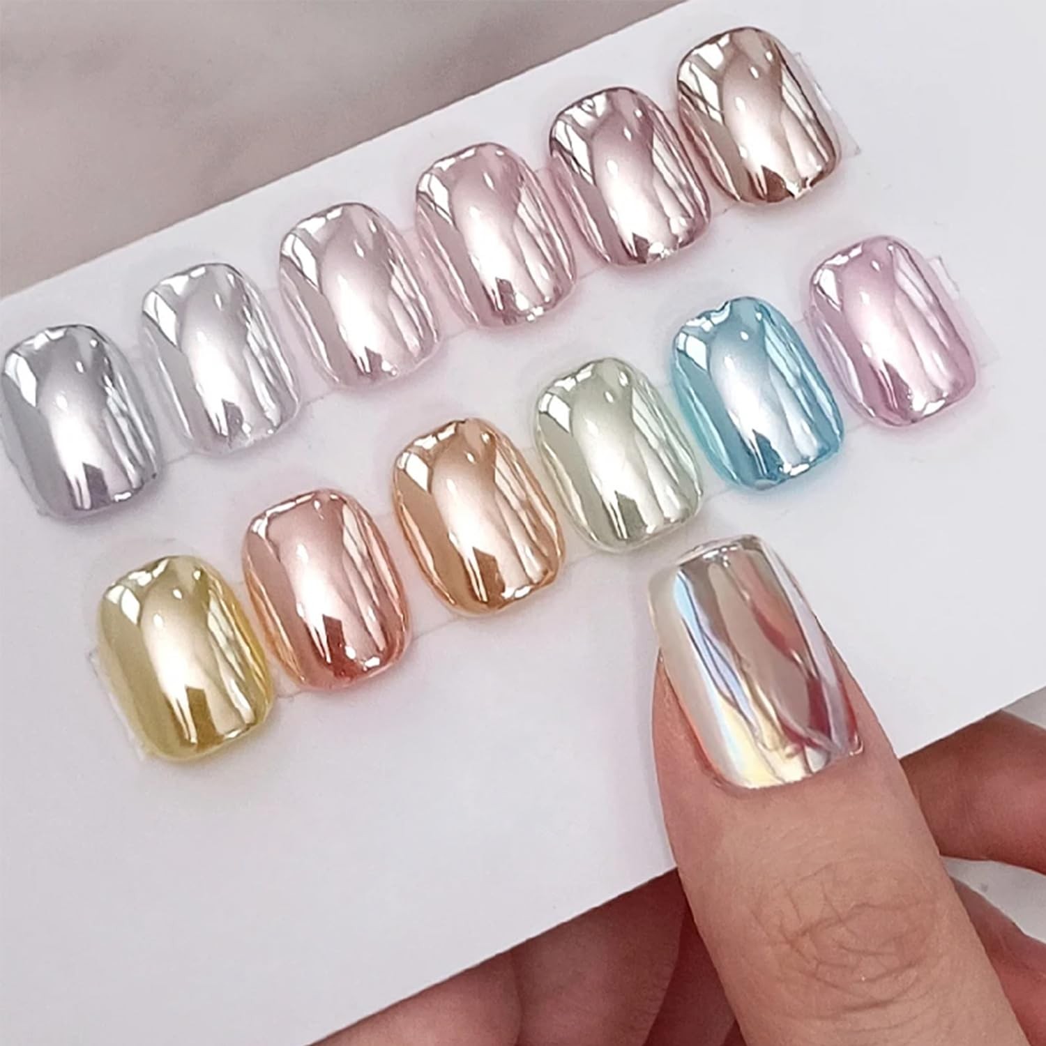 Magic White Chrome Nail Powder Super Glossy Mirror Effect