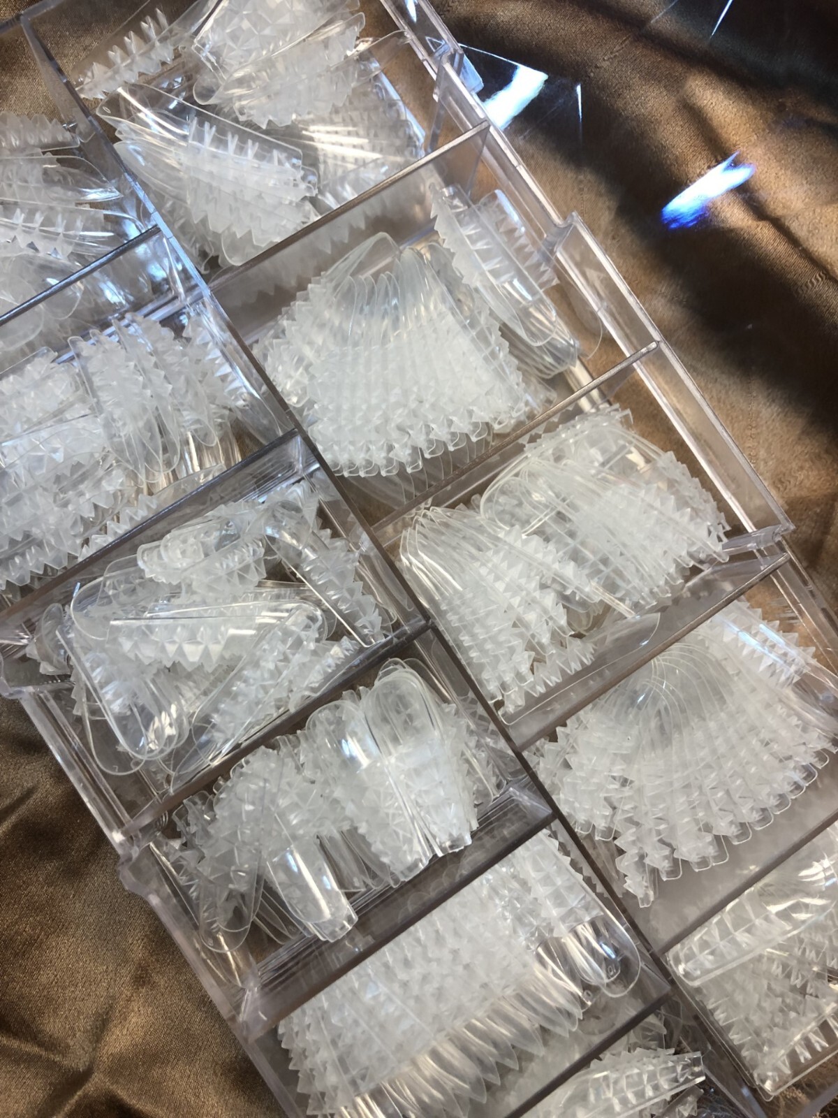 500 pcs Soft Gel/Acrylic Nail Tips Medium Coffin Special Design Glaze CRYSTAL