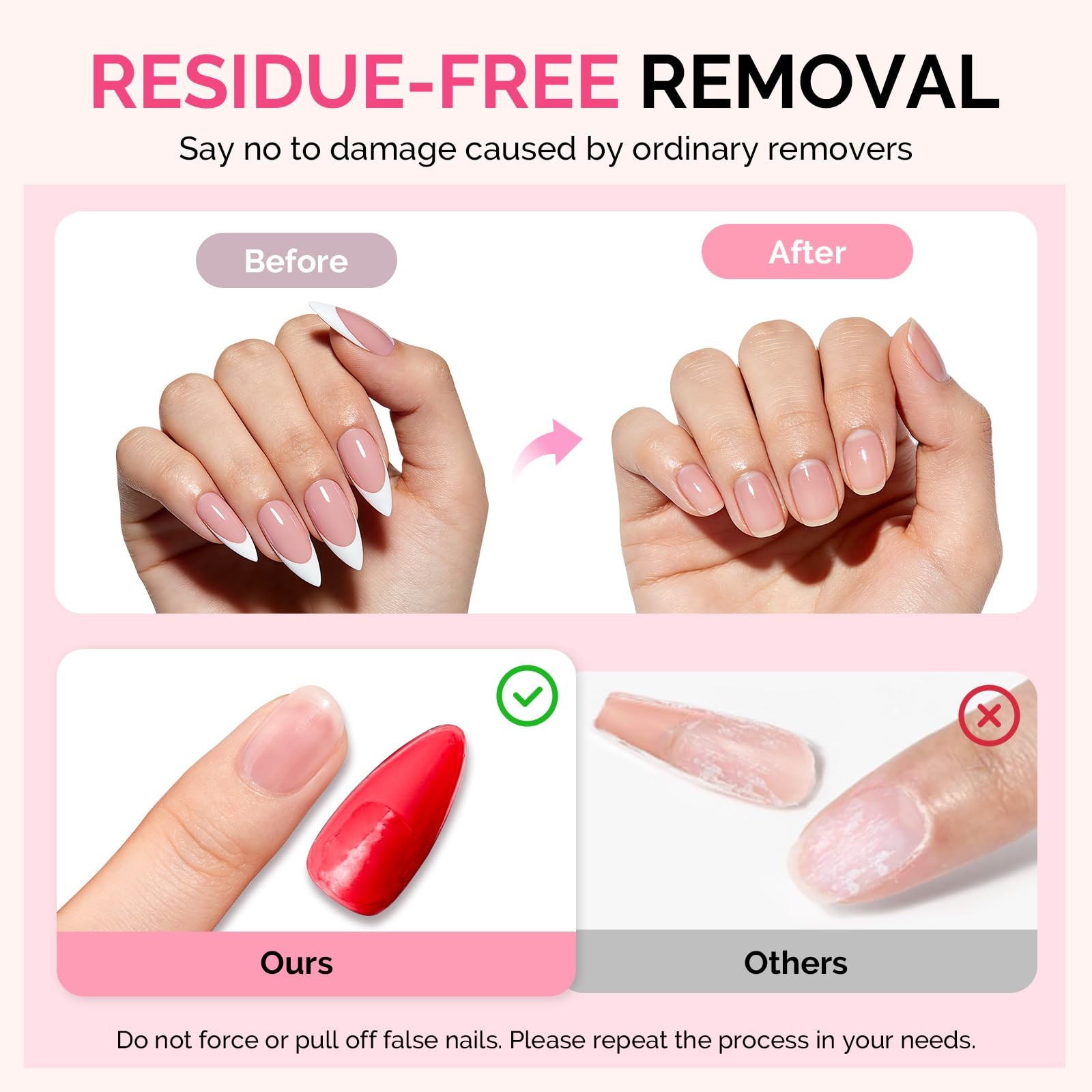 MelodySusie Press On Nail Glue and Non Acetone Nail Glue Remover Kit | Quick …