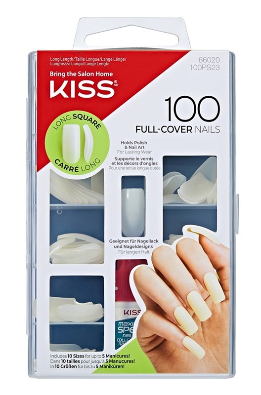 Kiss 100 Full Cover Nails Long Square