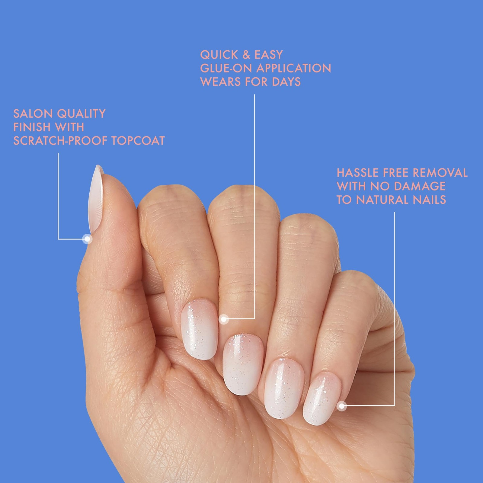 KISS Gel Fantasy, Press On Nails, Nail 31 Count (Pack of 1), 31 Piece Set