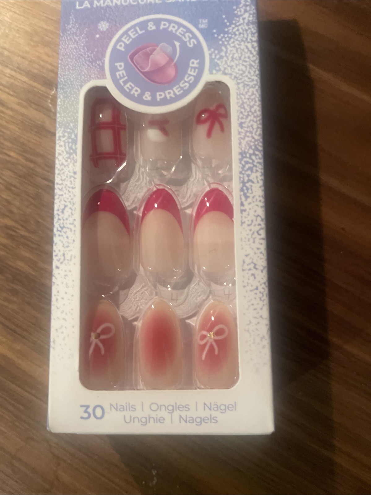 KISS imPRESS Holiday Press on Nails Design Yule Be Happy Medium Almond