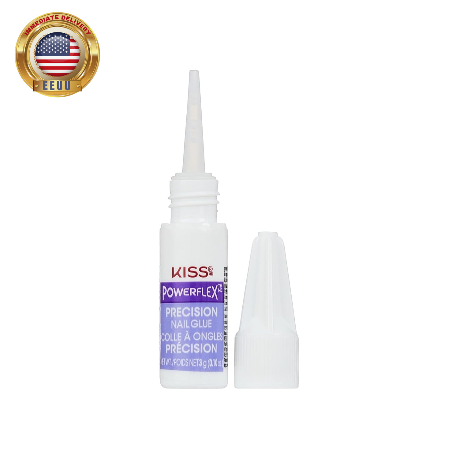 Powerflex Precision Nail Glue for Press Ons, Kits, Tips & Wraps, 0.10 Oz, Ultra