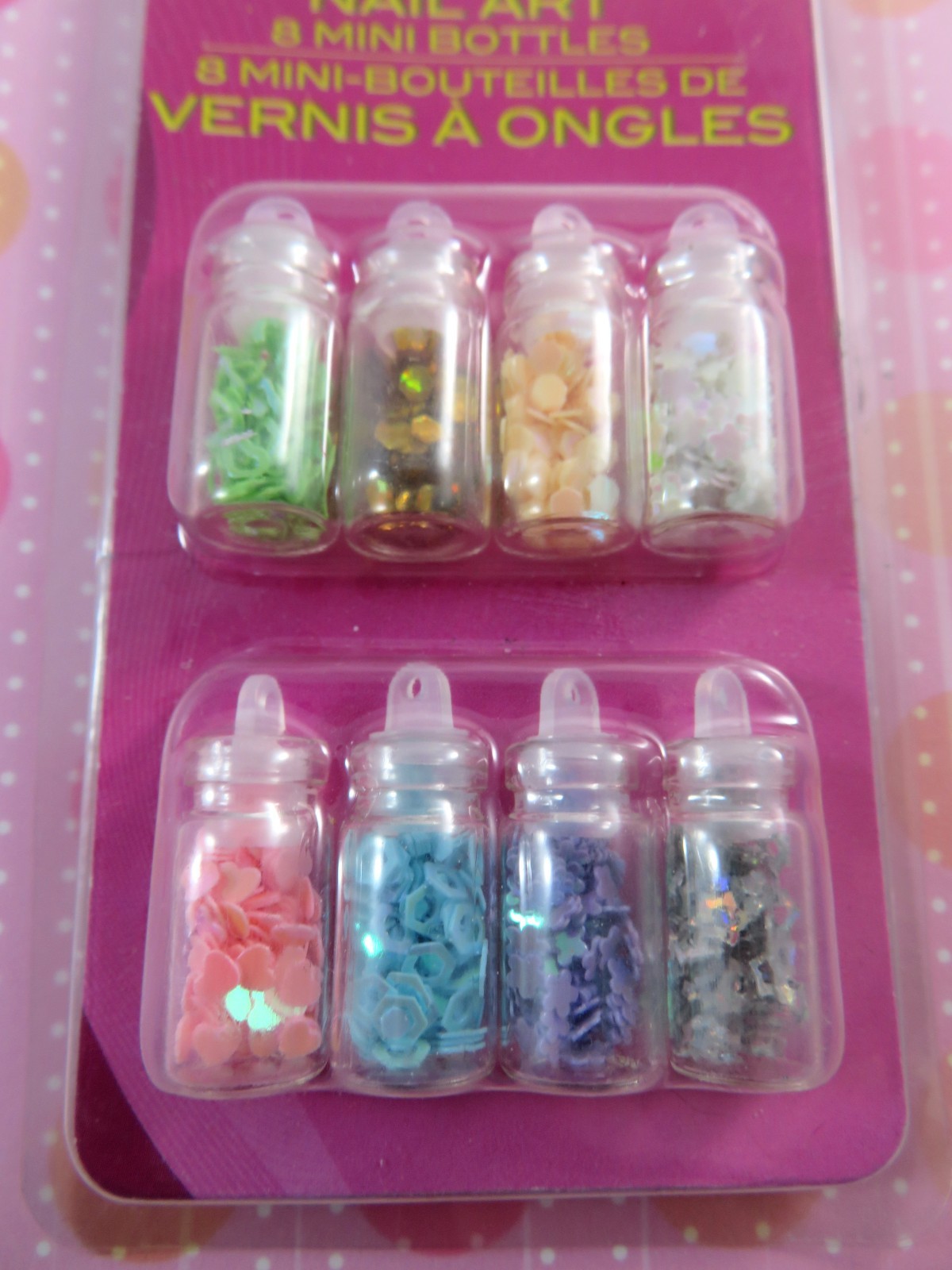 Donna Michelle Nail Art 2 Packages 16 Mini Vials Bottles Each Unique New In Pkgs
