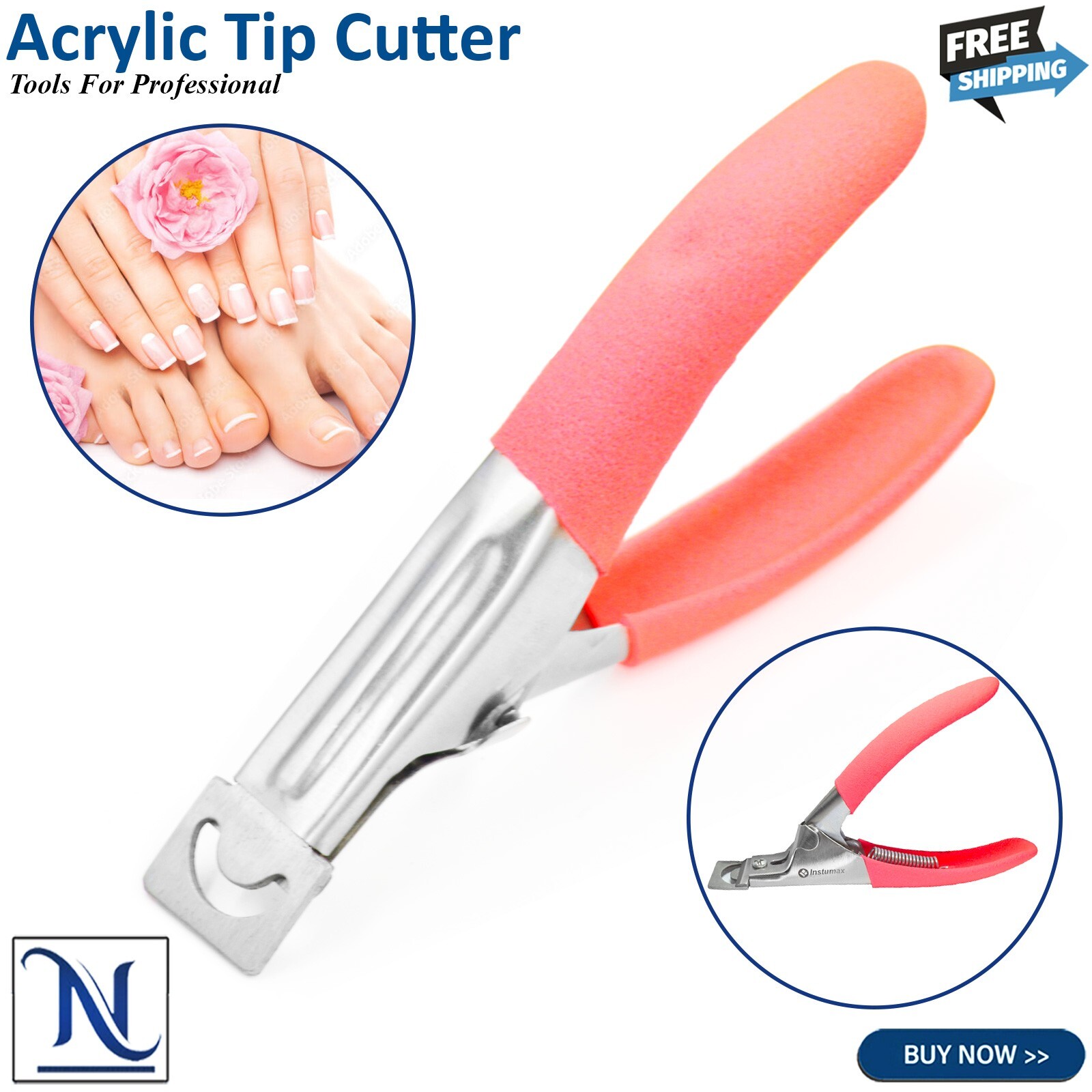 Manicure Cutter Acrylic Nail Arts Scissors Gel False Clipper Fake Tips Trimmer