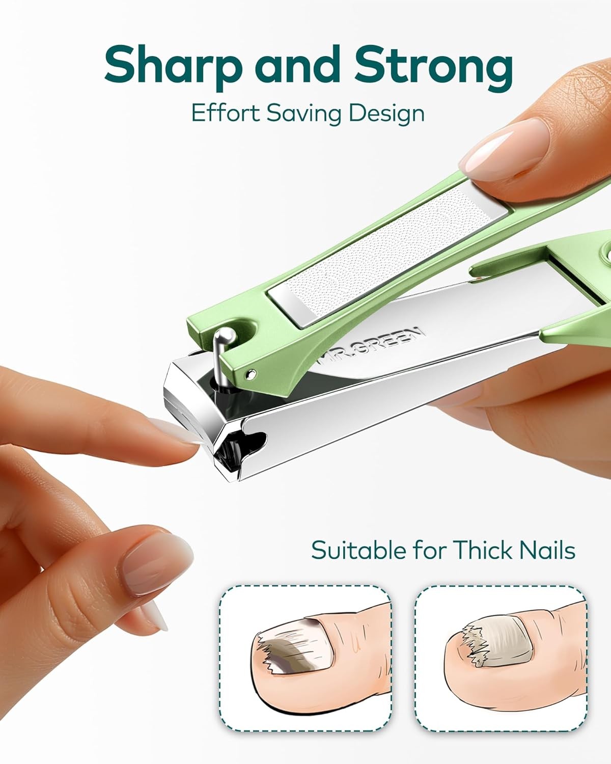 Nail Clippers with Nail File, Anti Splash Nail Clipper Set for