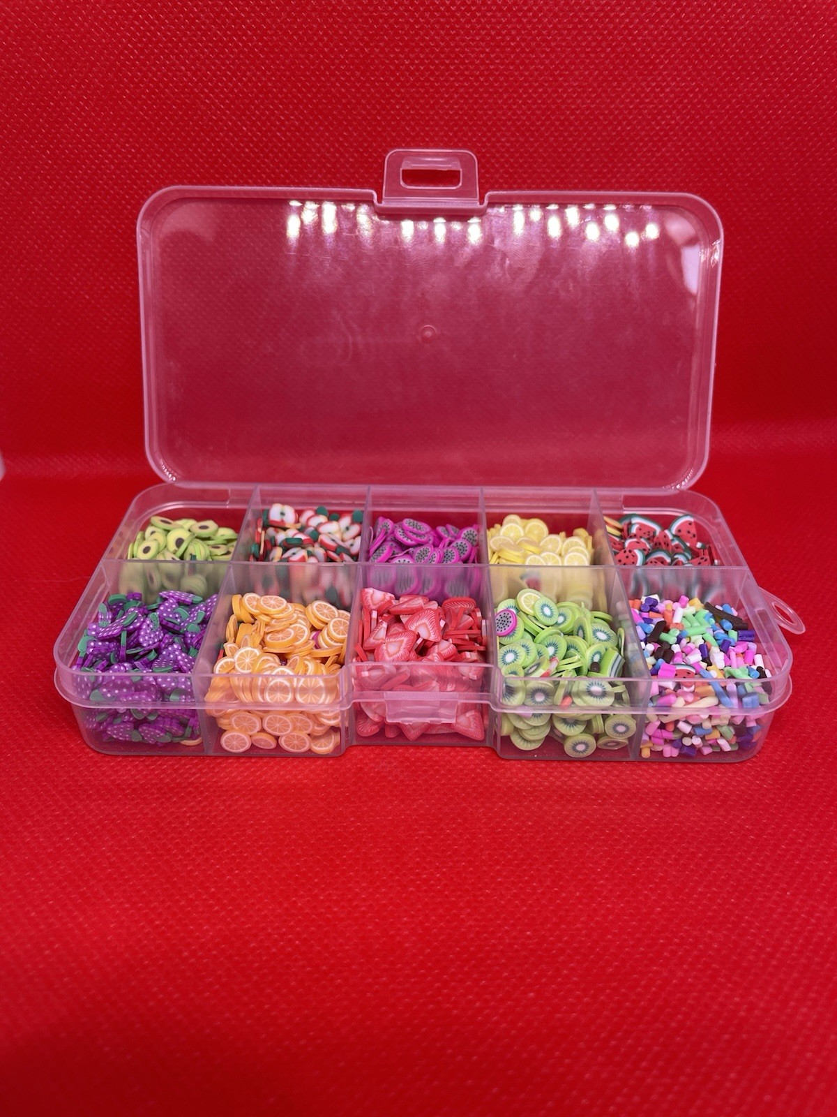 2450Pcs Nail Charms, 10 Styles 3D Slime Charms Nail Decorations Flatback Resin