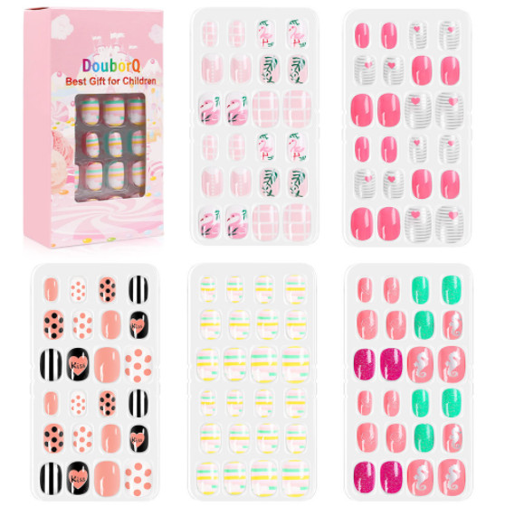 120Pcs/Set Children’s Lovely Nail Enhancement Set Best Gifts For Kids