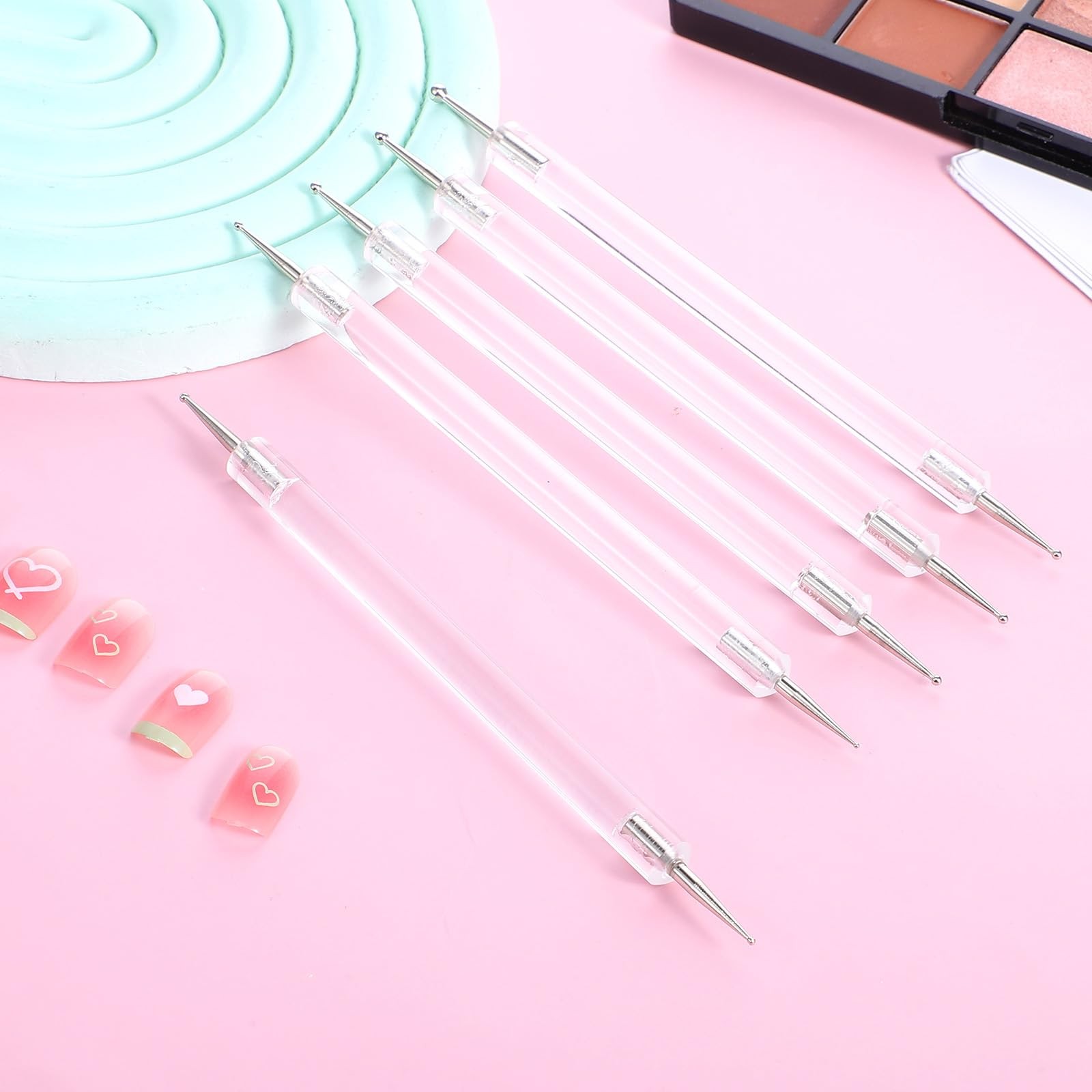 Dotting Tools Nail Art Pe, Nail Art Tools, 5 PCS 5 Size Quick Paint Double En…