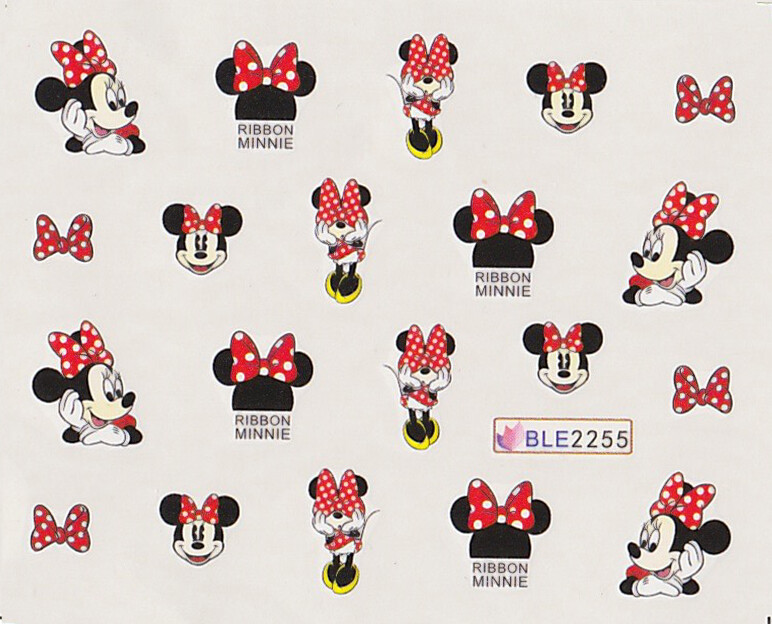1-11 sheets Kids Mickey Mouse Nail Stickers Minnie Bow Ears Gift Goode Bag B-day