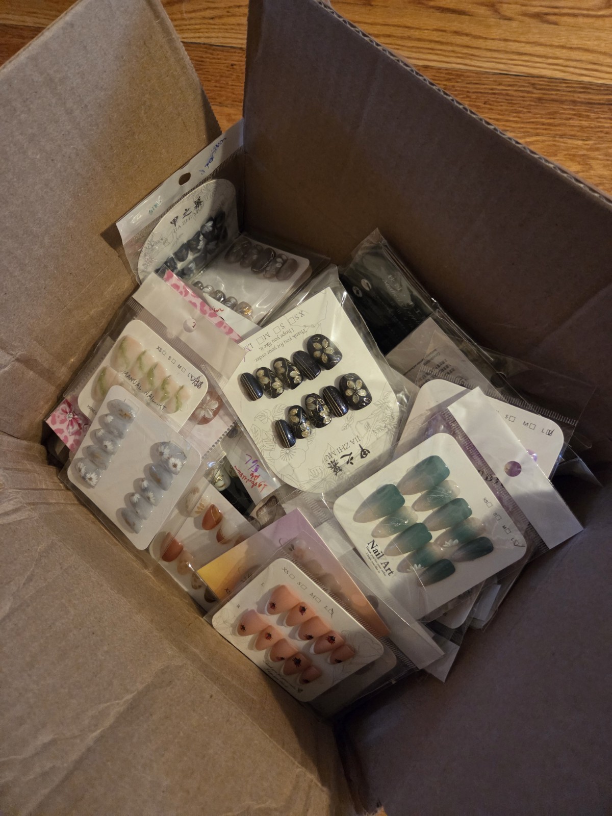 Mystery Box of press on nails. High quality, hand made, size large