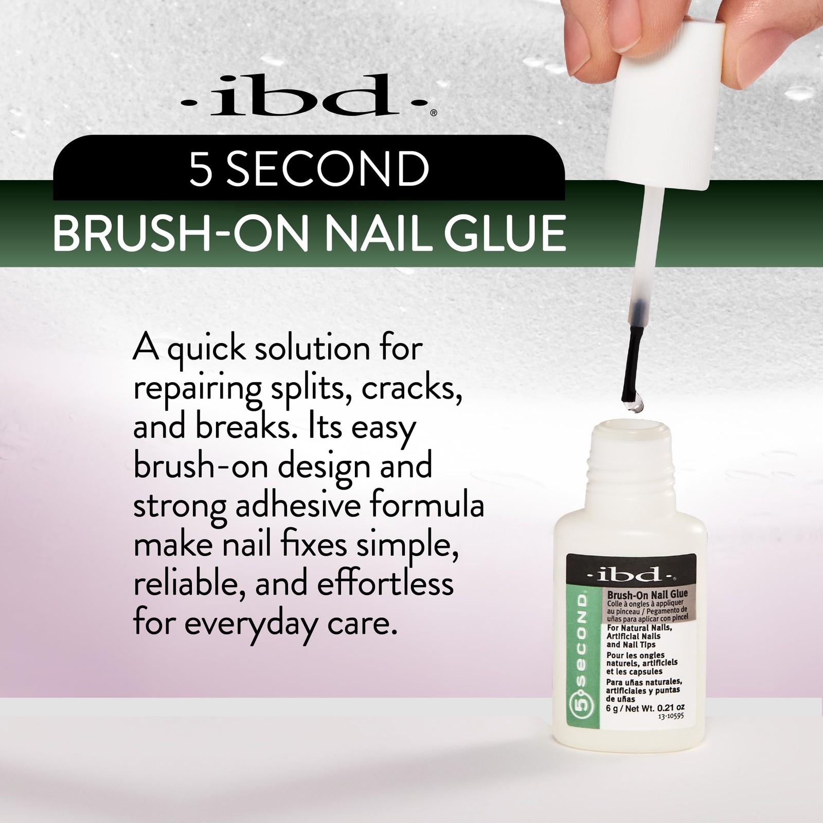 5-Second Brush On Nail Glue – Strong Nail Glue for Press Ons and Acrylic Nail…