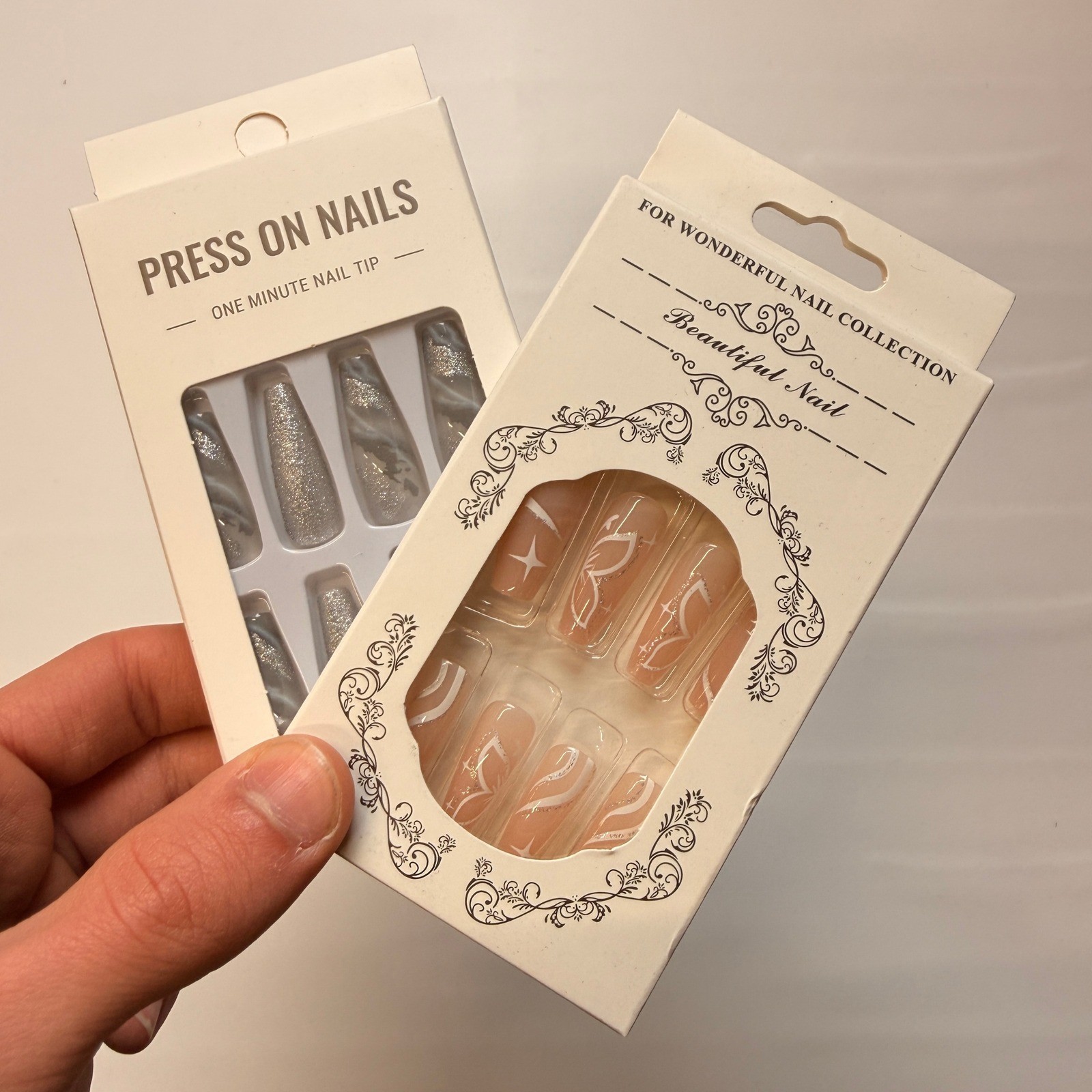 Lot of 10 Pack of 24 New False Press On Nails Assorted Designs and Colors №N32