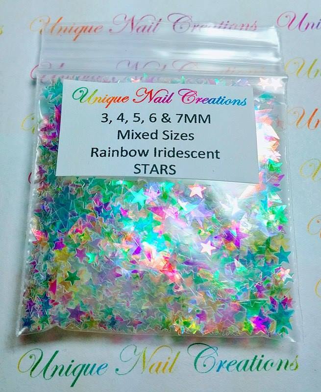 ⭐STAR Shape Glitter~Multi-Sizes~Solvent Resistant~Nail Art•Face•Festival•USA⭐