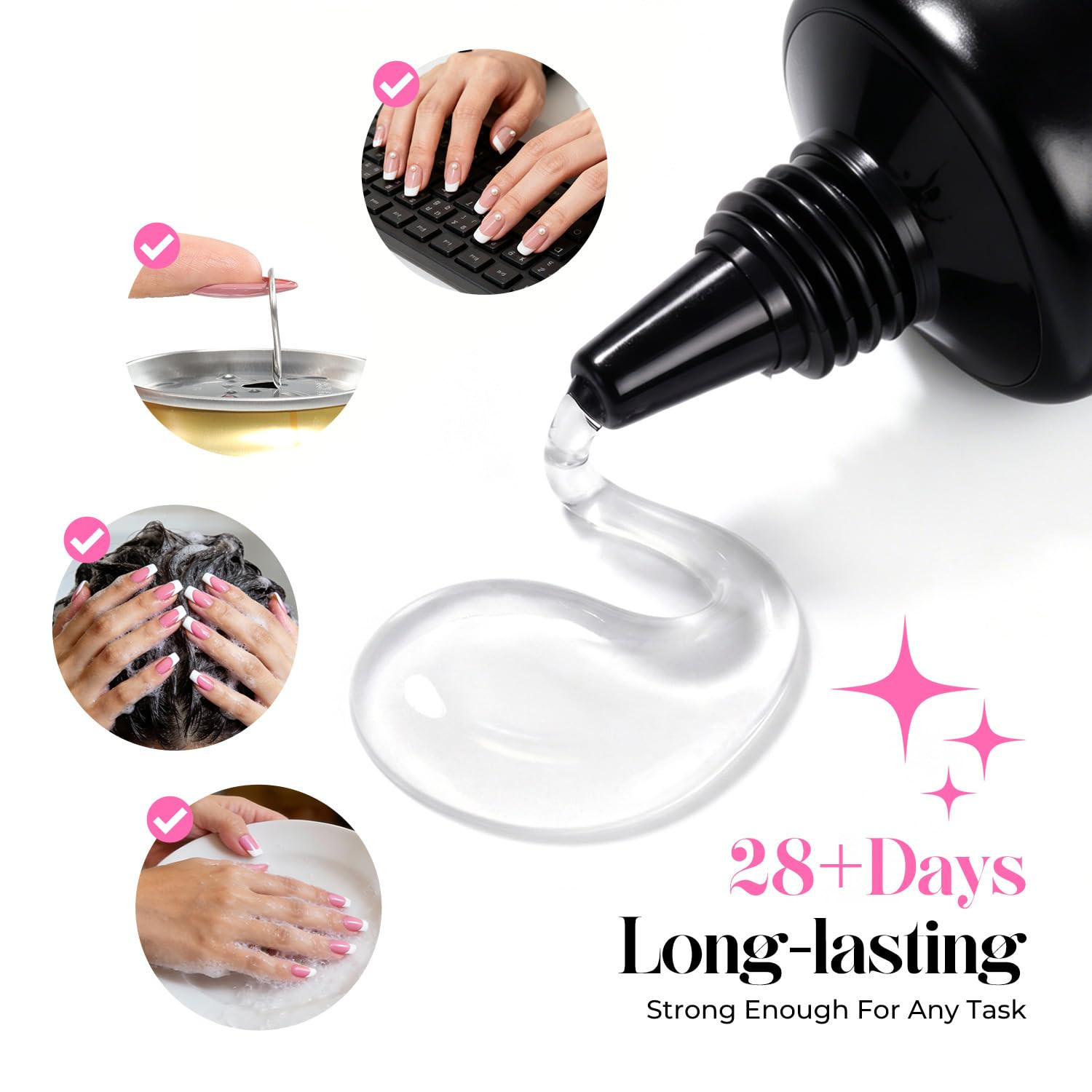Gel Nail Kit: Extra Short Almond 216Pcs Pre-Etched Soft Gel Nail Tips and Nail G