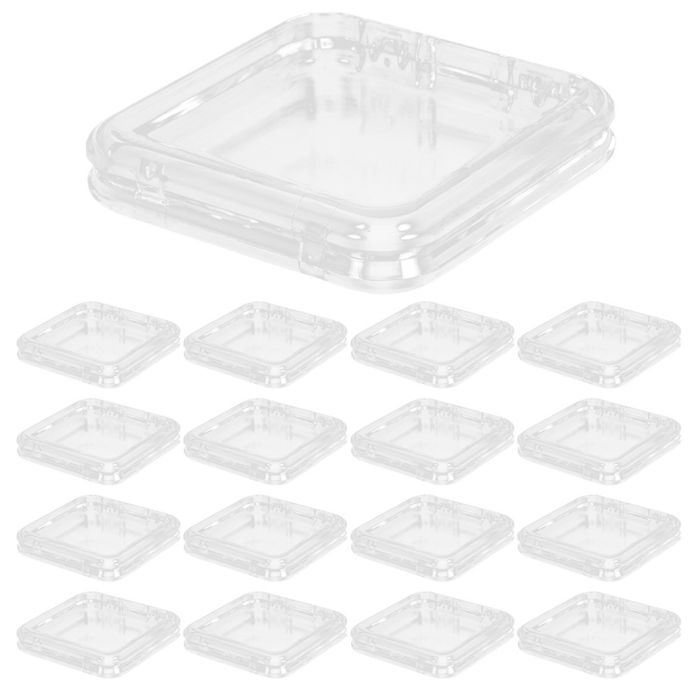24 Pcs Clear Press on Nail Storage Box Tip Organizer Display Case
