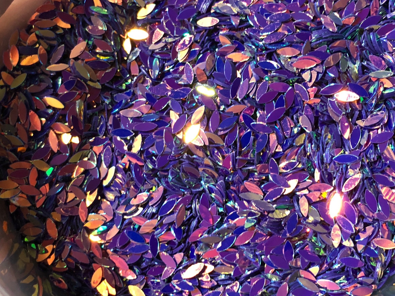 yellow purple blue green red Glitter Spangles Shape Nail Art Manicure Decor USA