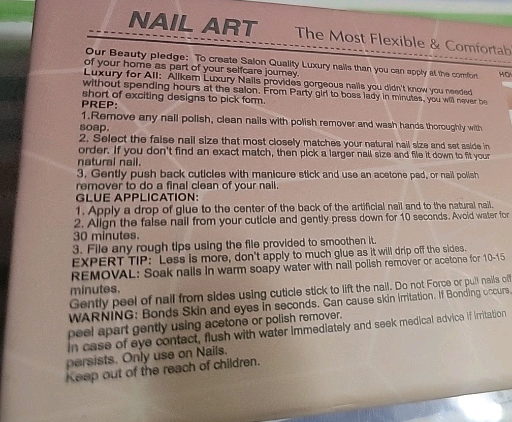 Allkem Luxury Nails Ballerina Press On Nails 20 Nails – Multi Ombre