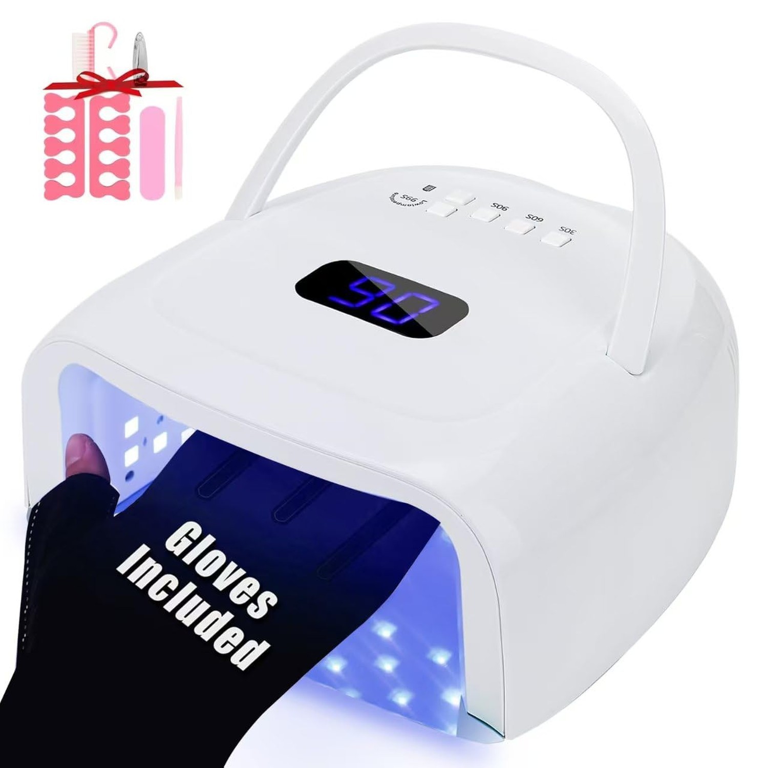 UV LED Nail Lamp,60W Professional Rechargeable UV LED Nail Dryer fo… Fast Ship