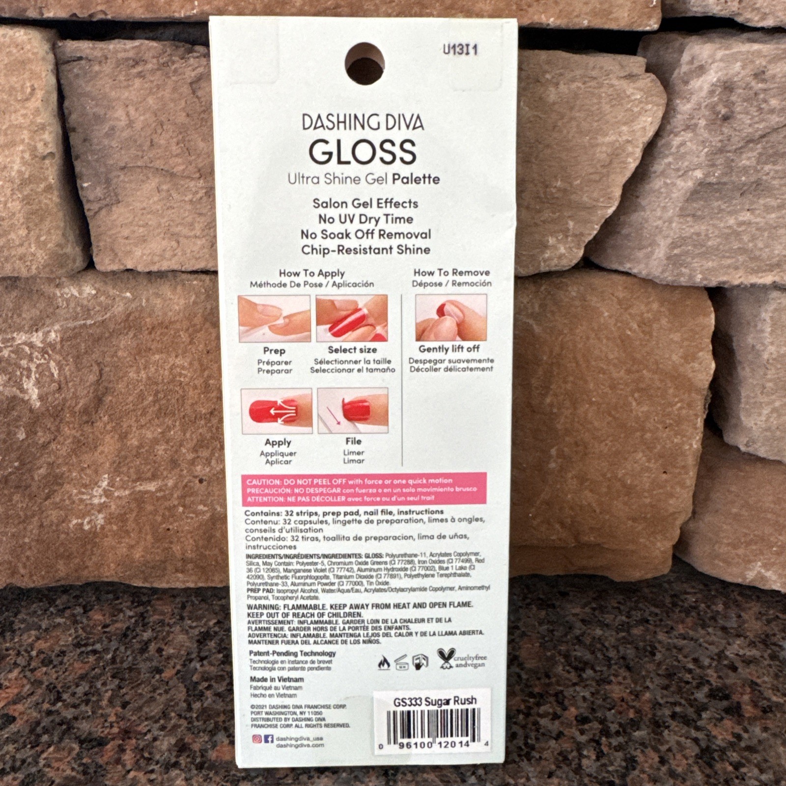 2X Dashing Diva Gloss Ultra Shine Gel Palette 64 Nail Strips Sugar Rush