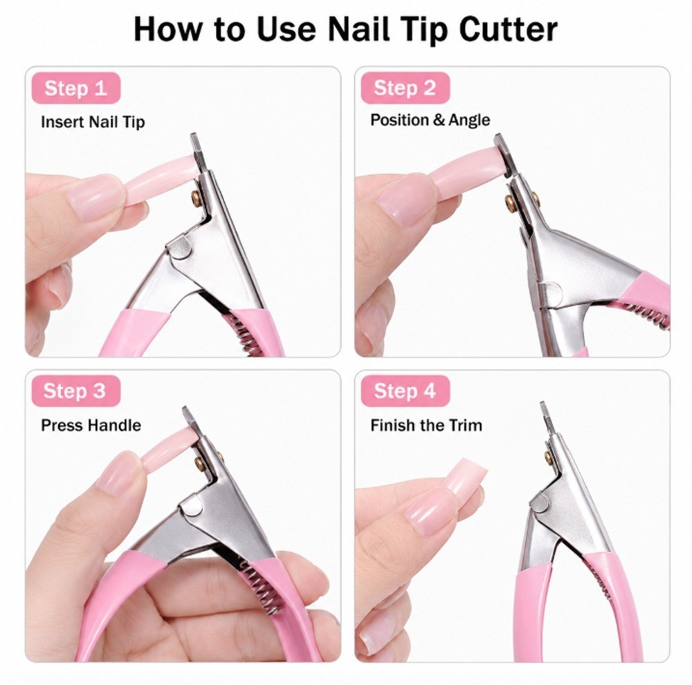 Acrylic Nail Scissors False Nail Clipper U-Edge Manicure Tips Cutter Nail Art