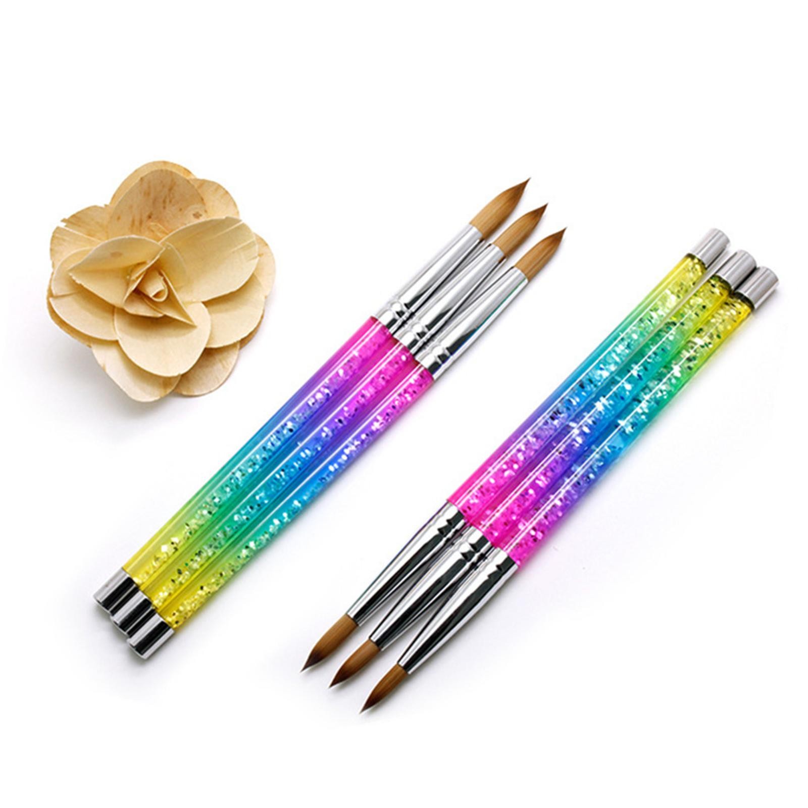 1Pc Top Quality Kolinsky Acrylic Nail Brush Round Size #6 #8 #10 #12 #14