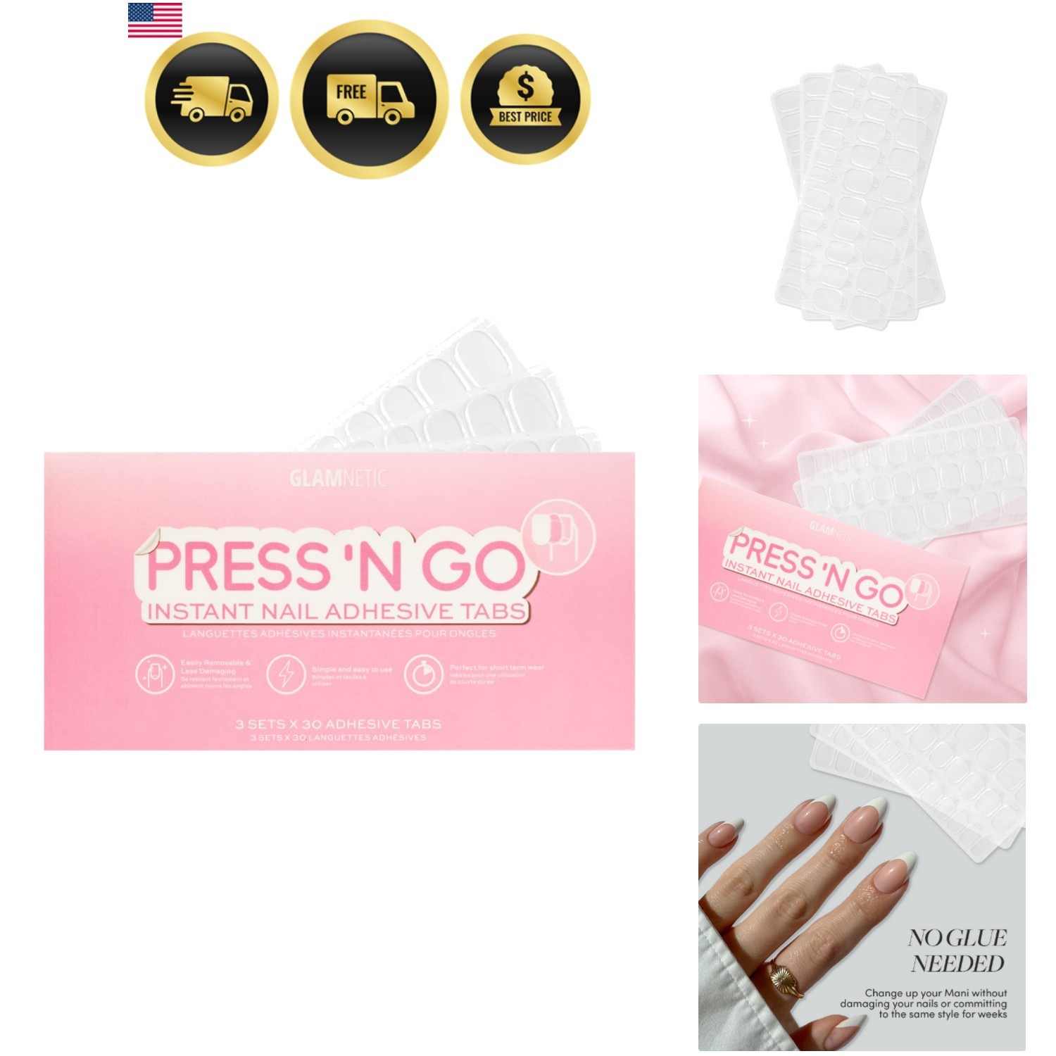 Press ‘n Go Instant Nail Adhesive Tabs | Short Term Wear, Easily Removable & …