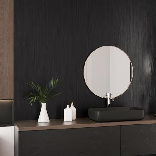 Black Stainless Steel Wallpaper Peel and Stick Backsplash Refrigerator Wrap | Me