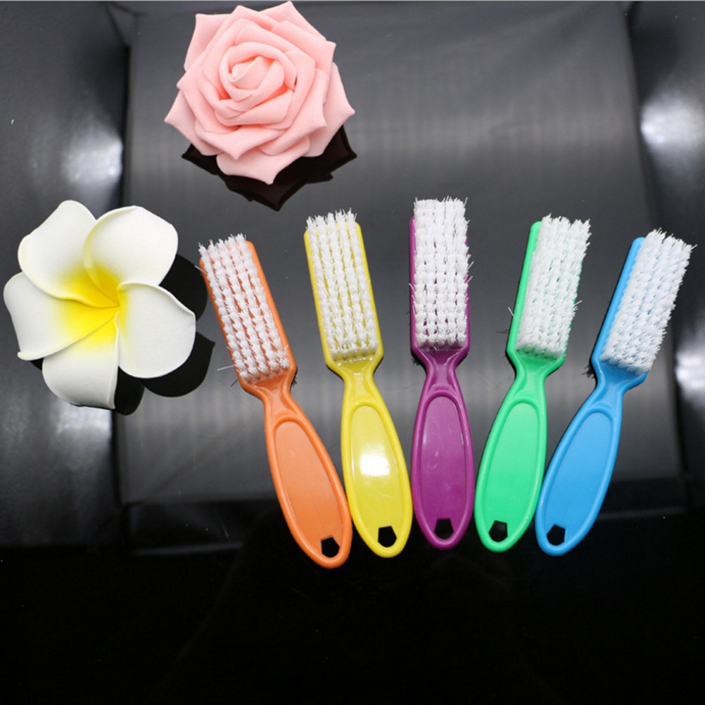 10pcs Nail Cleaning Brushes Set Long Handle Fingernail Brush for Nail Care